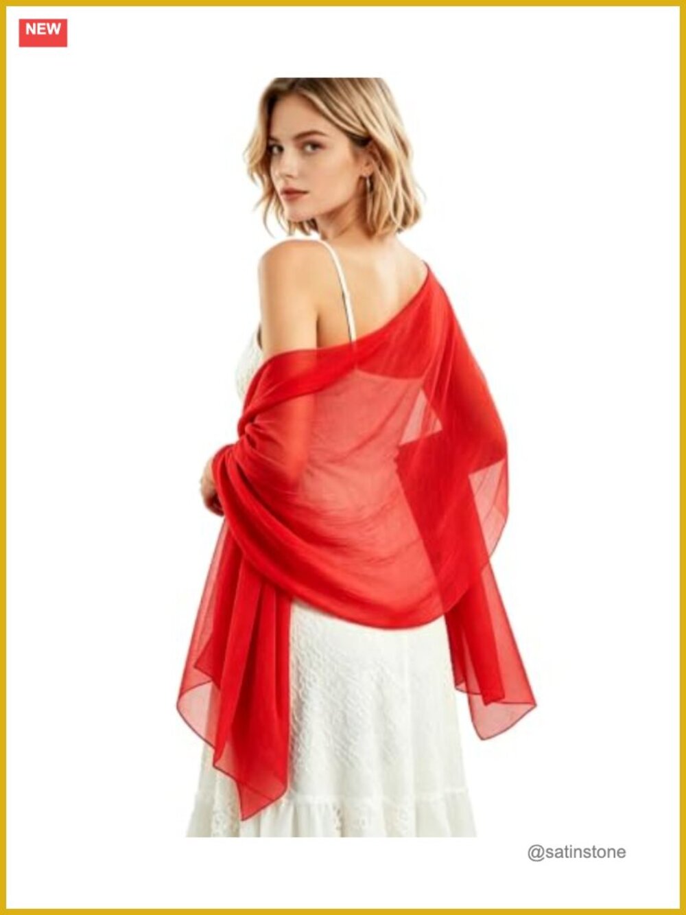 Chiffon Shawl Wrap Lightweight Sheer Scarf Wedding Bridal Evening Dress